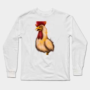 Cute Rooster Drawing Long Sleeve T-Shirt